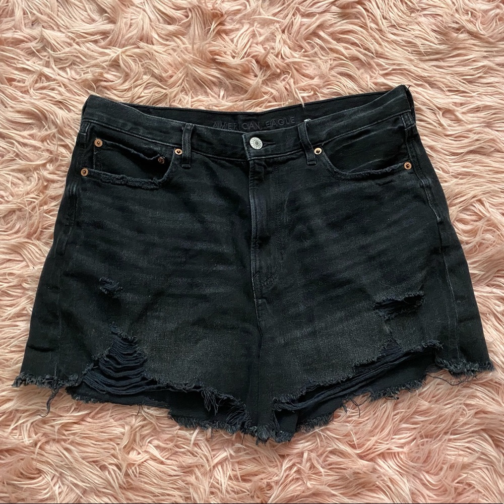 Black American Eagle Jean Shorts